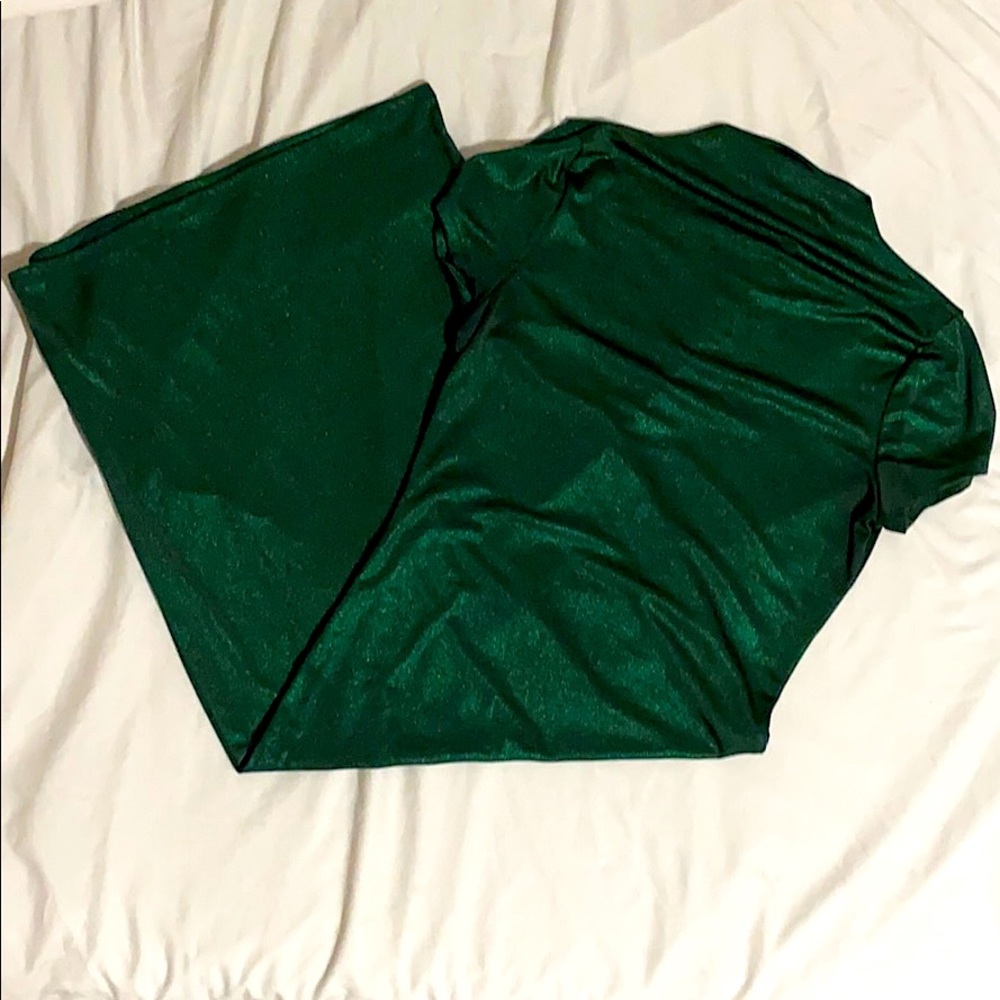 Glitzy Dark Green Midi Dress